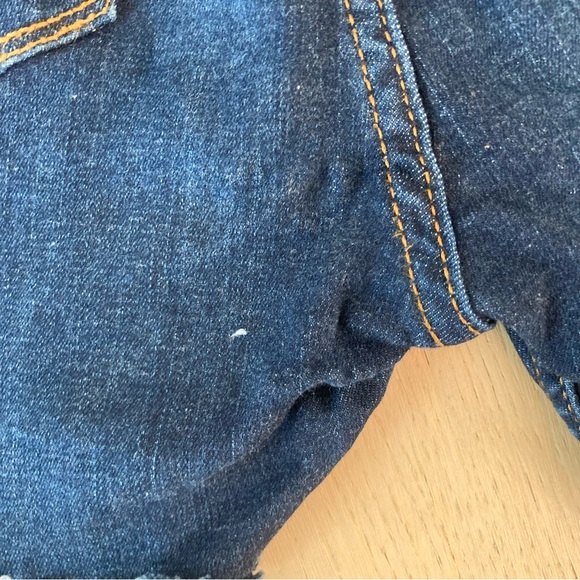 Dark wash distressed denim shorts - Picture 8 of 8